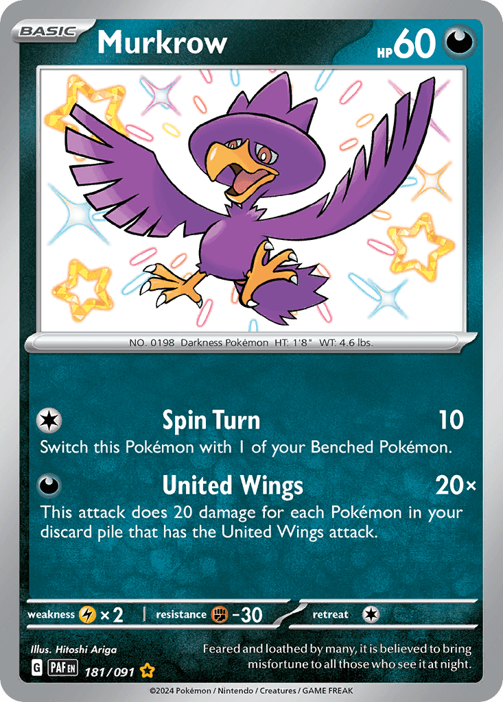 Murkrow 181/245 from Paldean Fates
