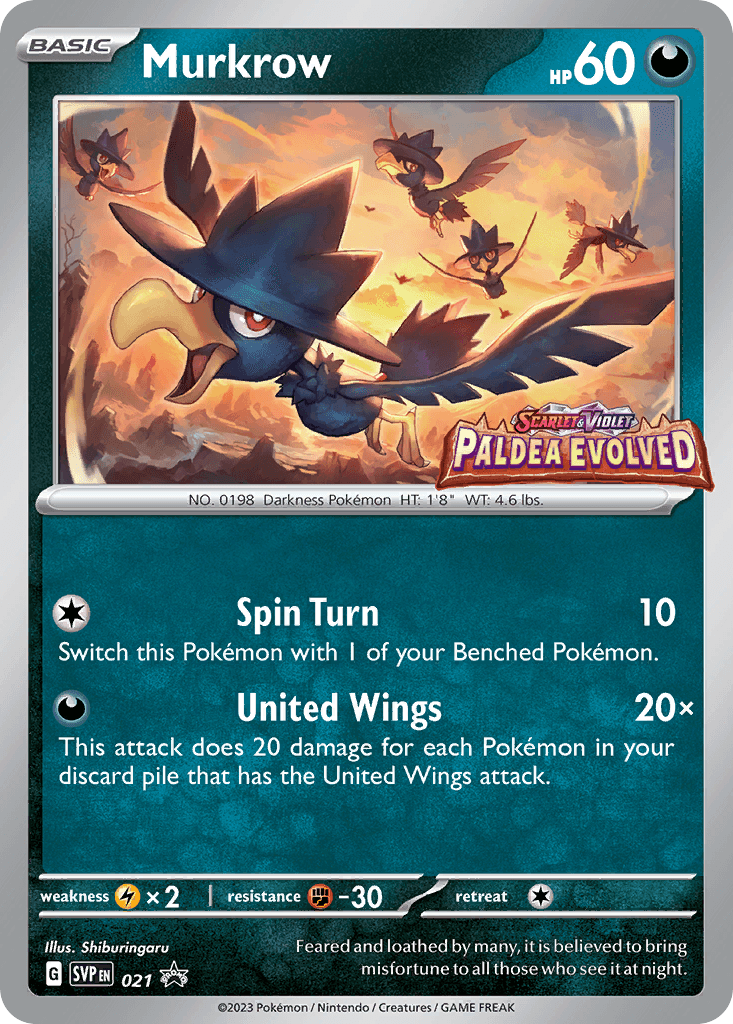 Murkrow 21/196 from Scarlet & Violet Black Star Promos