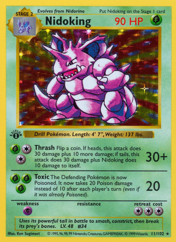 Nidoking from Base Set