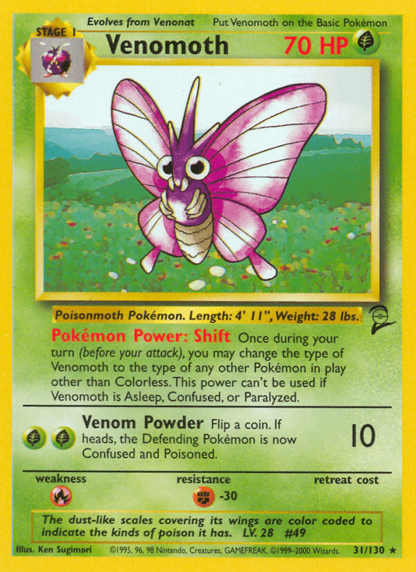 Venomoth from Base Set 2