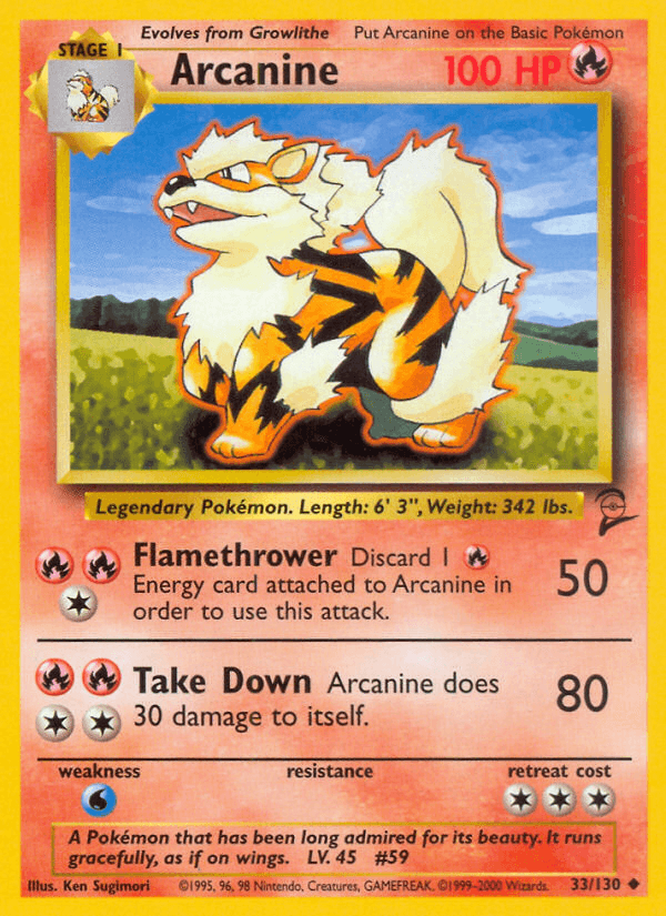 Arcanine from Base Set 2