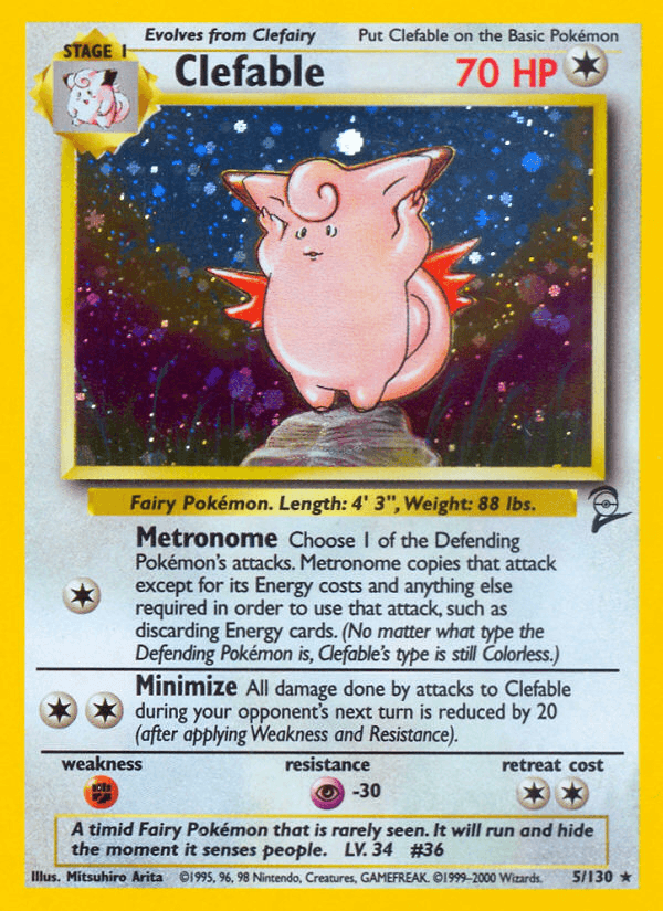 Clefable from Base Set 2