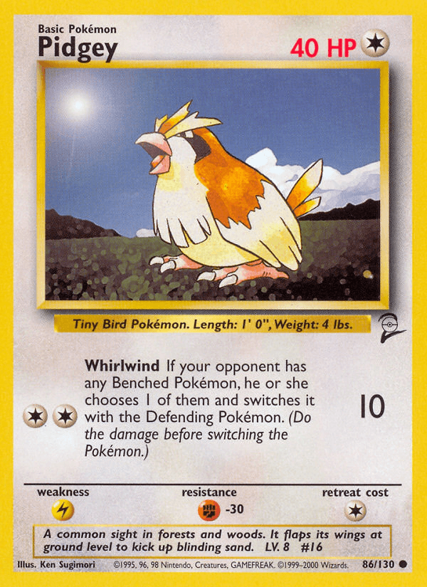 Pidgey from Base Set 2