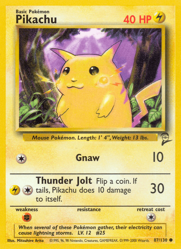 Pikachu from Base Set 2