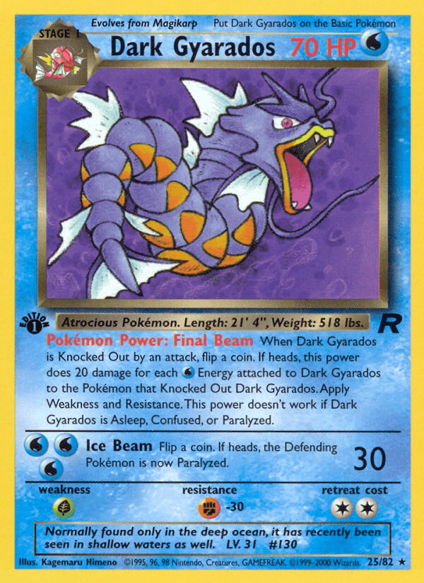 Dark Gyarados from Team Rocket