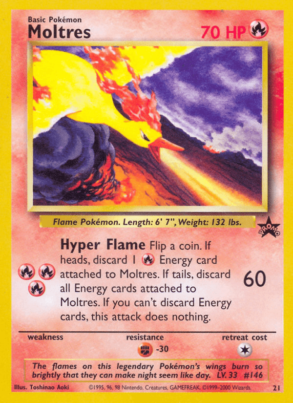 Moltres from Wizards Black Star Promos