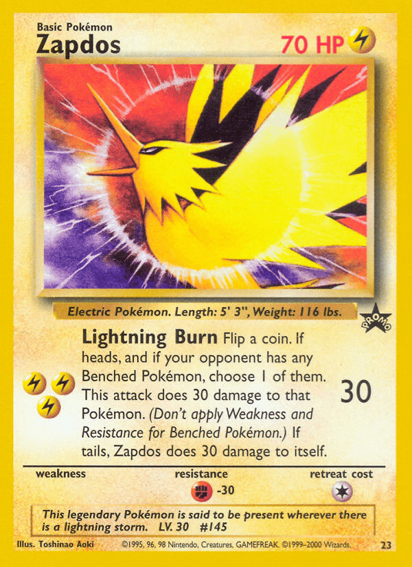 Zapdos from Wizards Black Star Promos