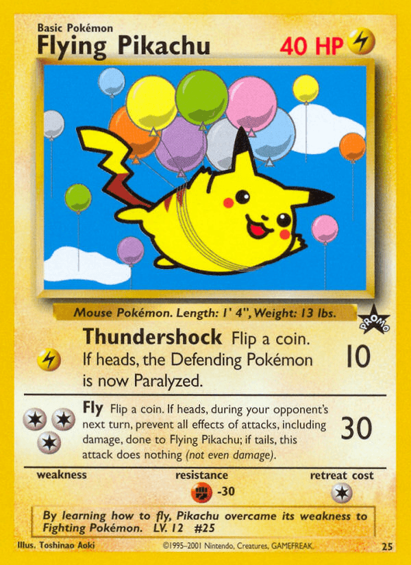 Flying Pikachu from Wizards Black Star Promos