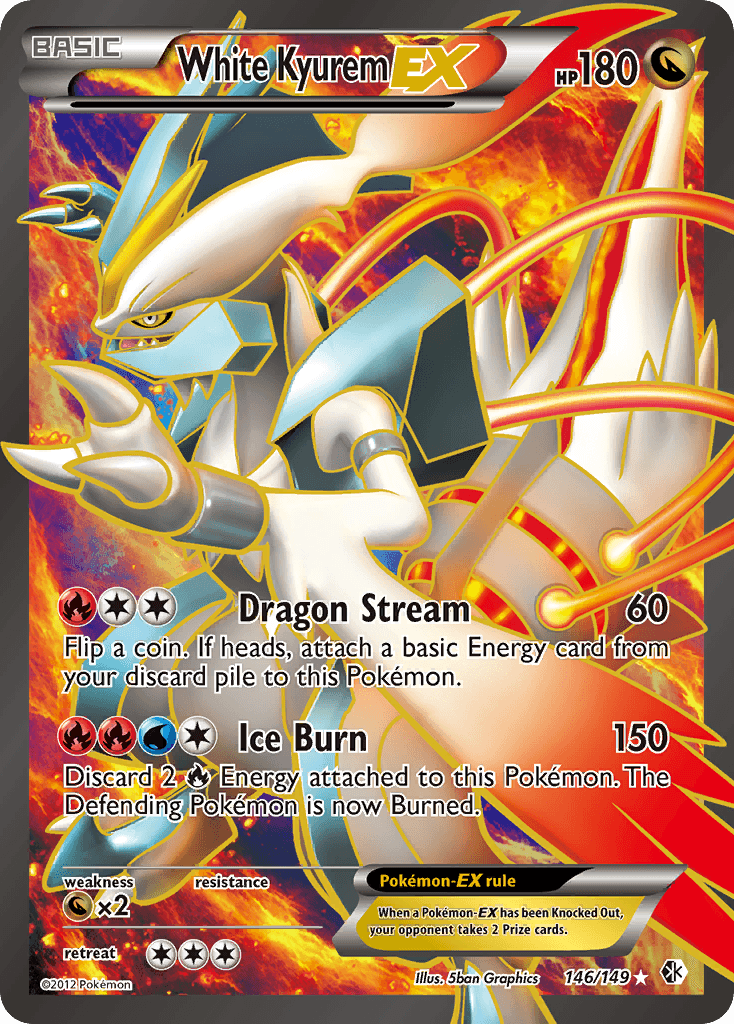 White Kyurem-EX from Boundaries Crossed