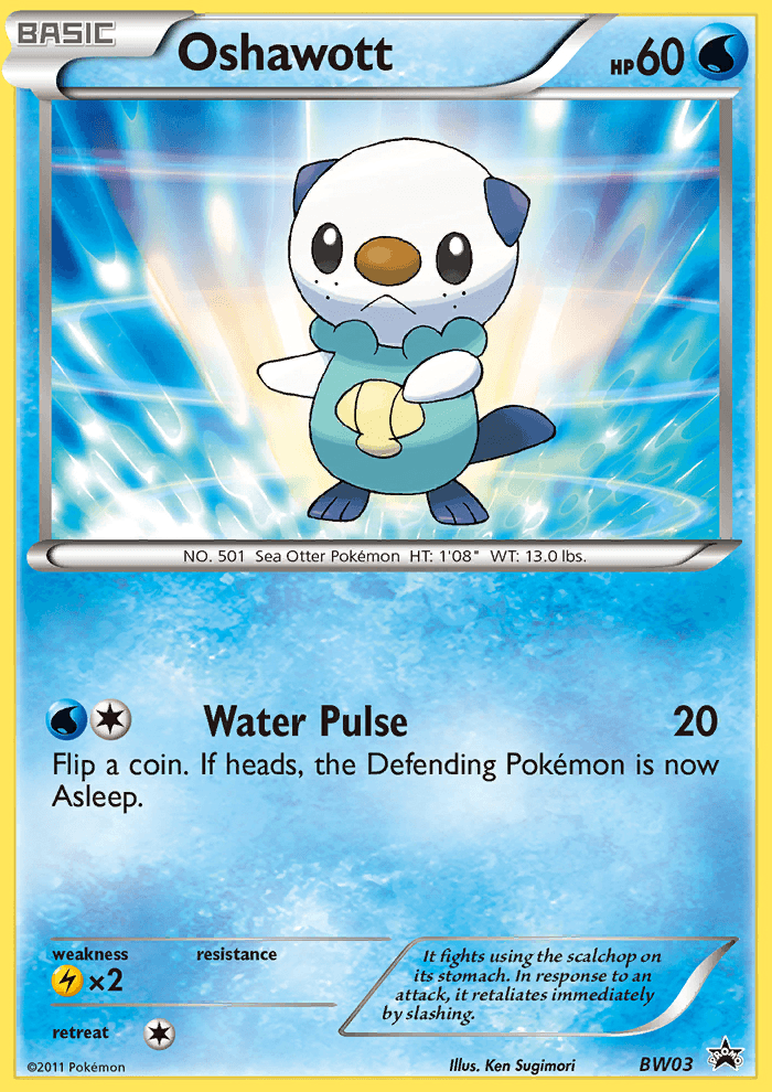 Oshawott from BW Black Star Promos