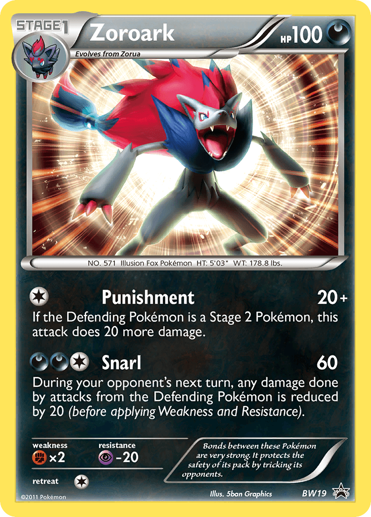 Zoroark from BW Black Star Promos