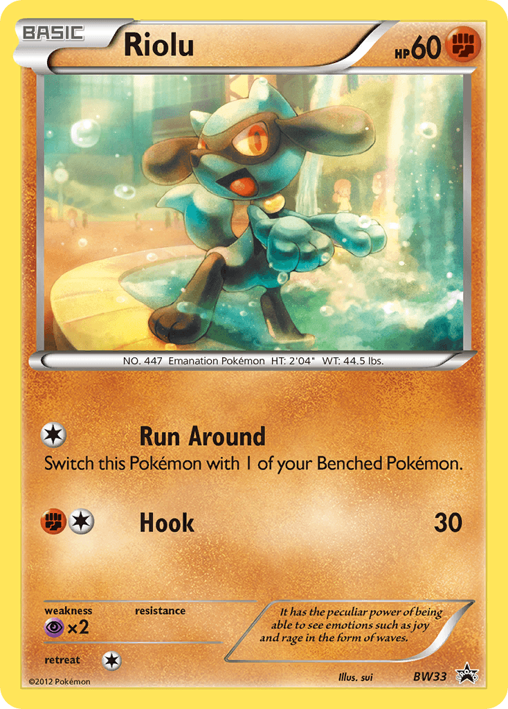 Riolu from BW Black Star Promos
