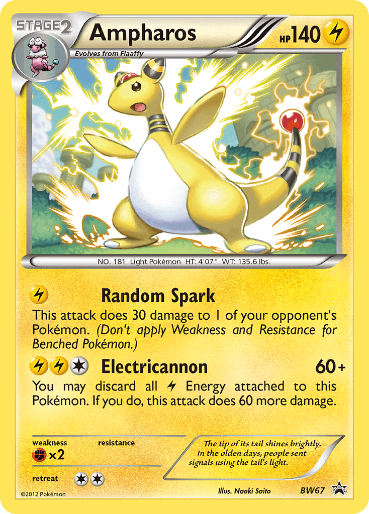 Ampharos from BW Black Star Promos