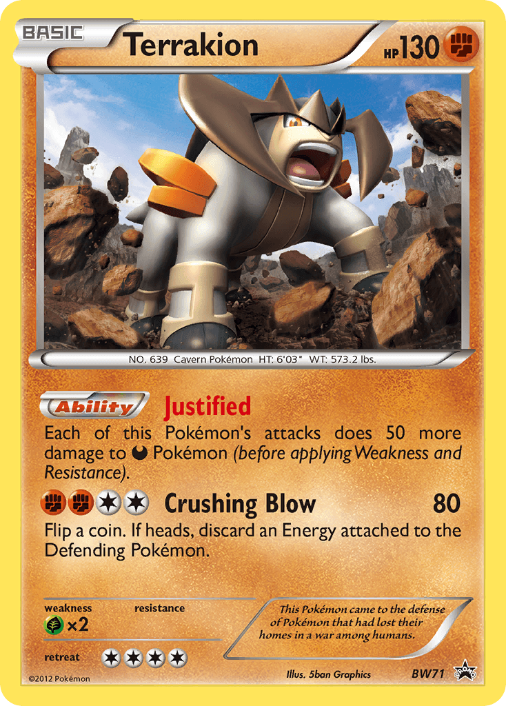 Terrakion from BW Black Star Promos