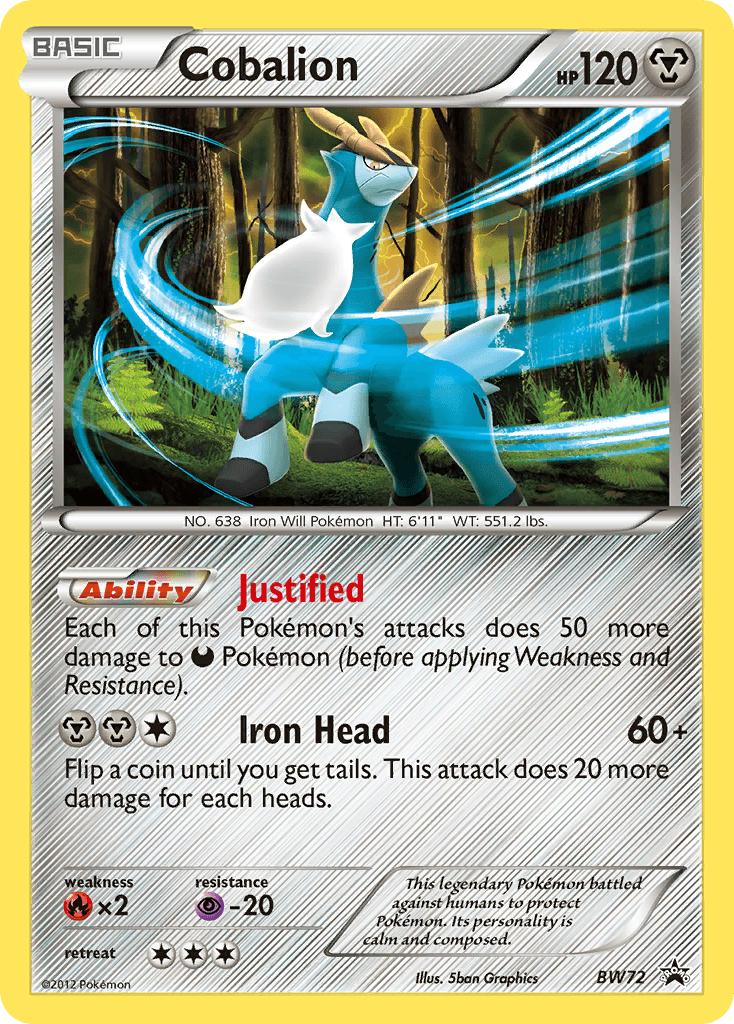 Cobalion from BW Black Star Promos