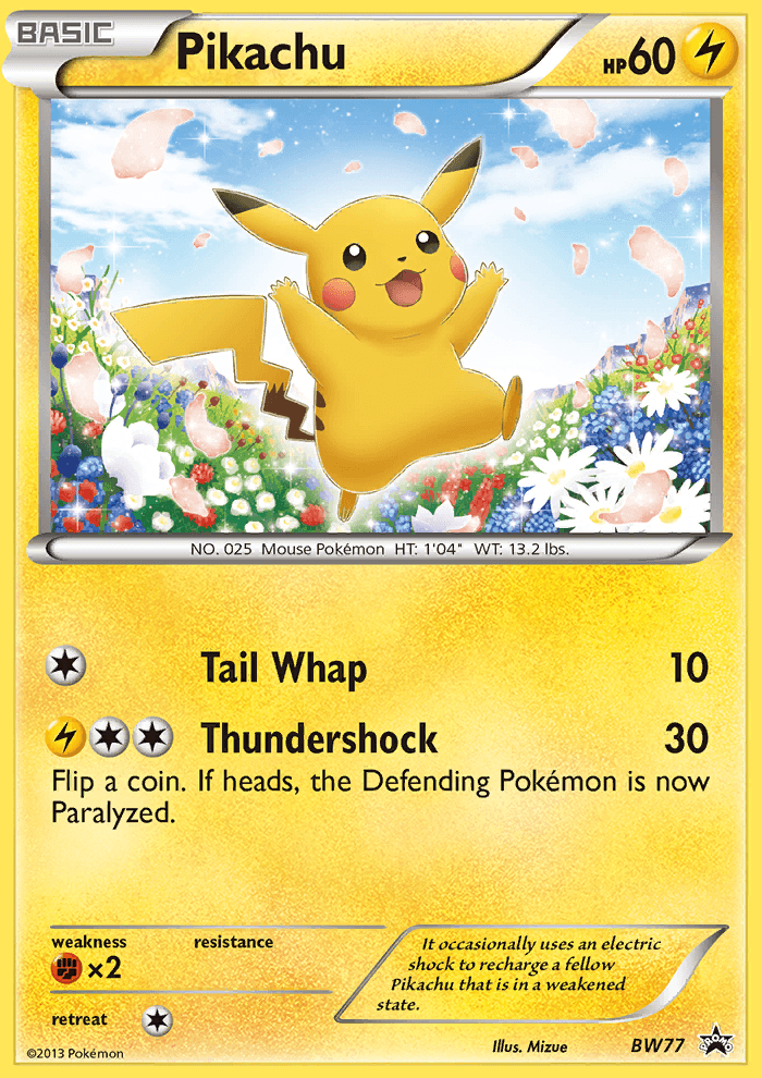 Pikachu from BW Black Star Promos
