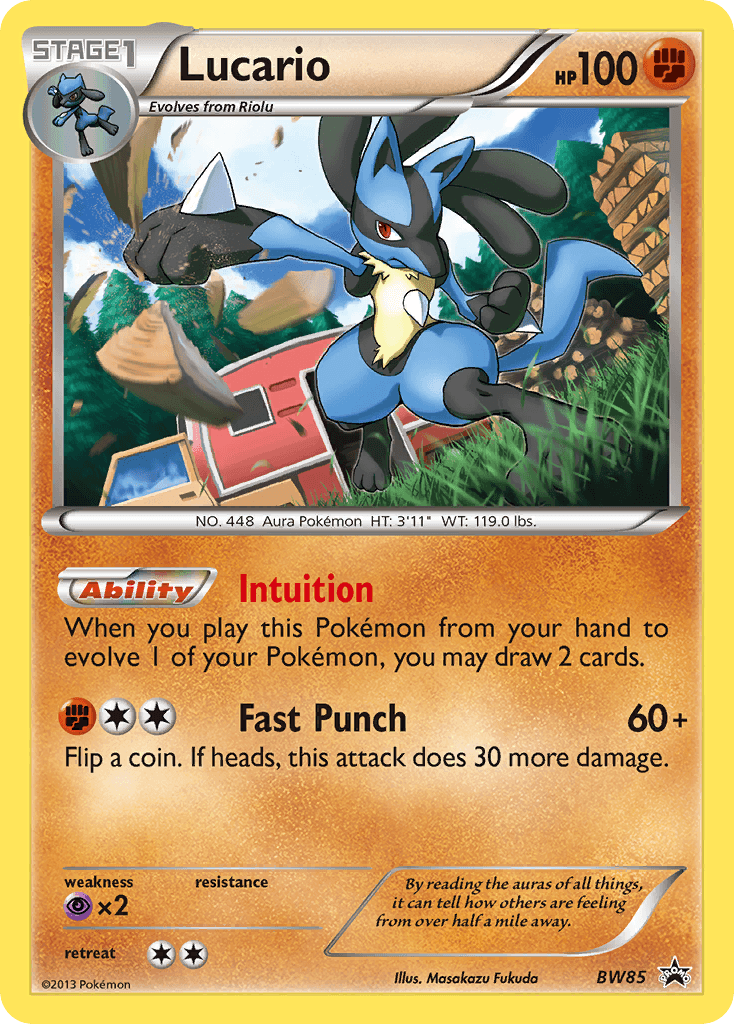 Lucario from BW Black Star Promos
