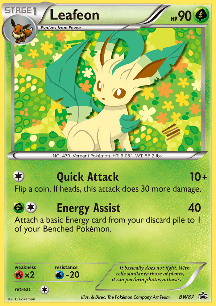 Leafeon from BW Black Star Promos