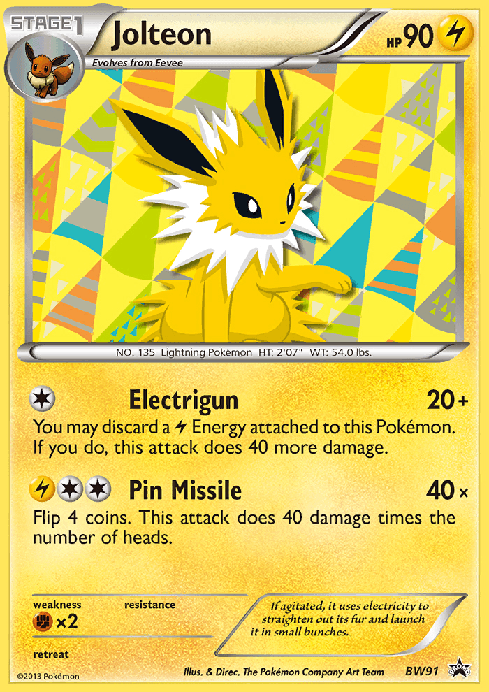 Jolteon from BW Black Star Promos