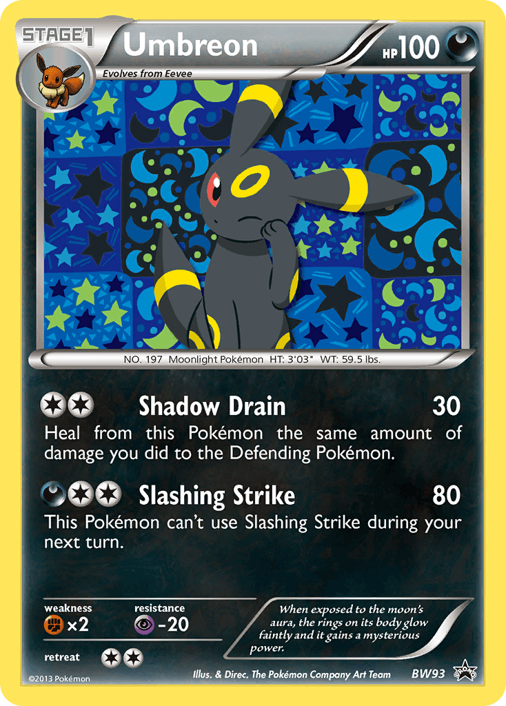 Umbreon from BW Black Star Promos