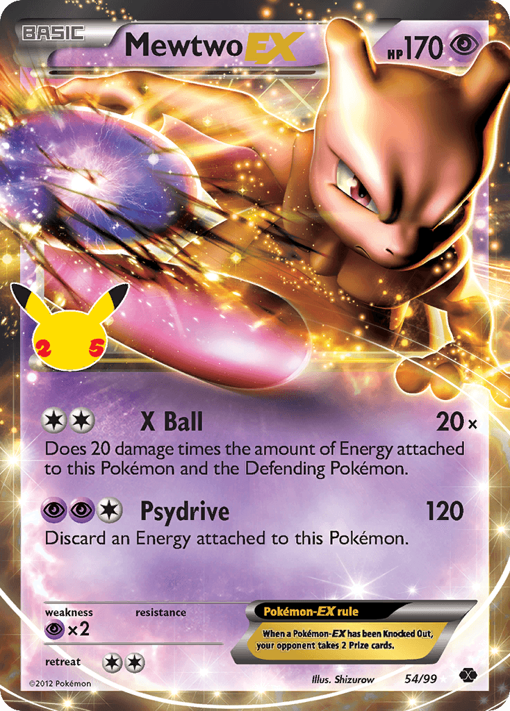 Mewtwo-EX from Celebrations: Classic Collection