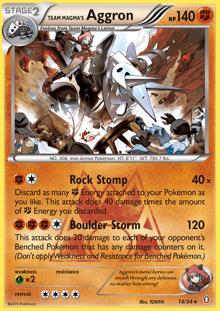 Team Magma's Aggron from Double Crisis