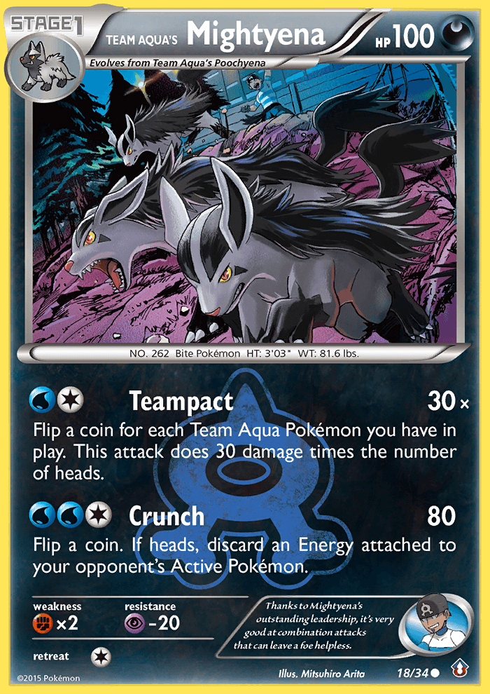 Team Aqua's Mightyena from Double Crisis