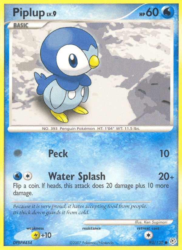 Piplup from Diamond & Pearl