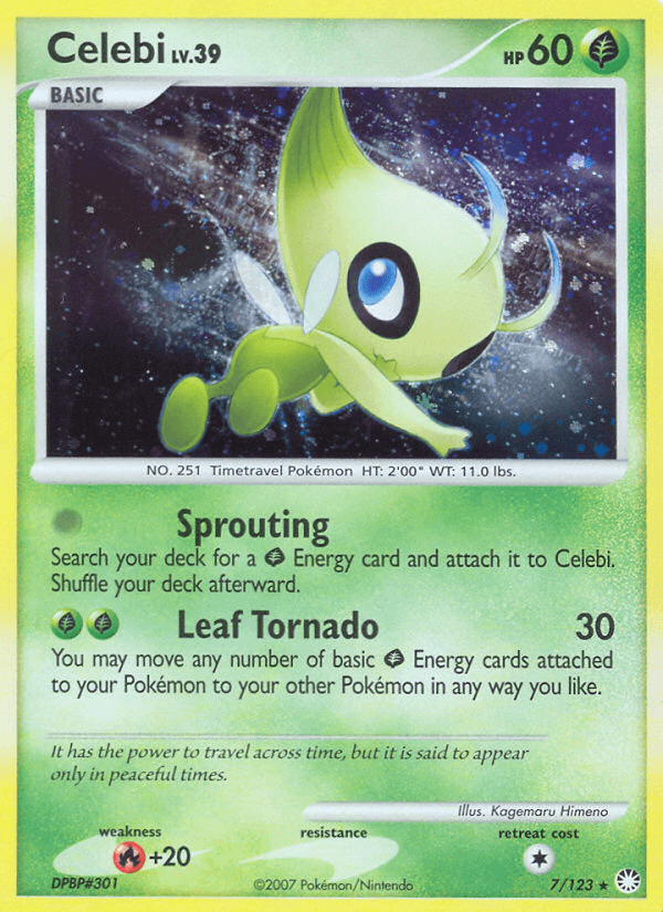 Celebi from Mysterious Treasures