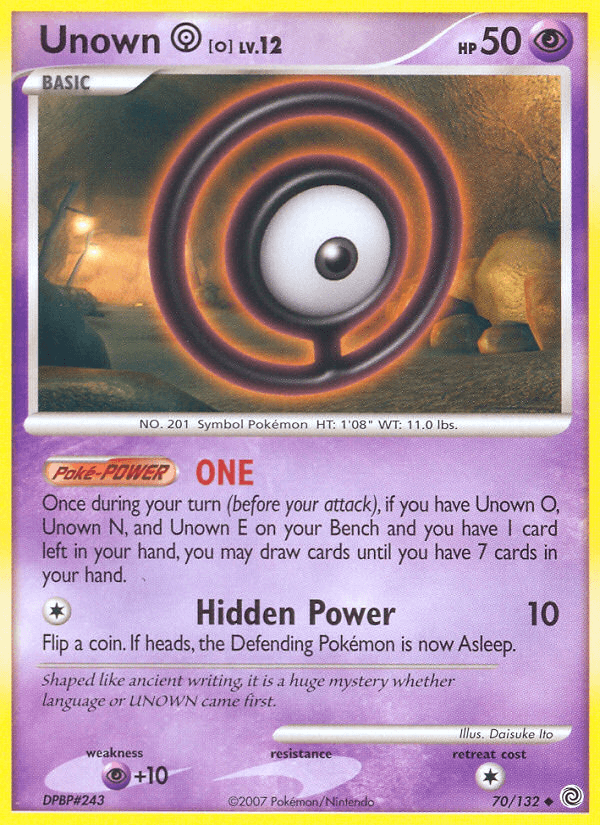 Unown [O] from Secret Wonders