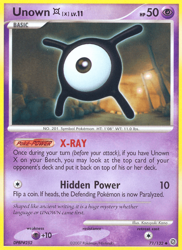 Unown [X] from Secret Wonders