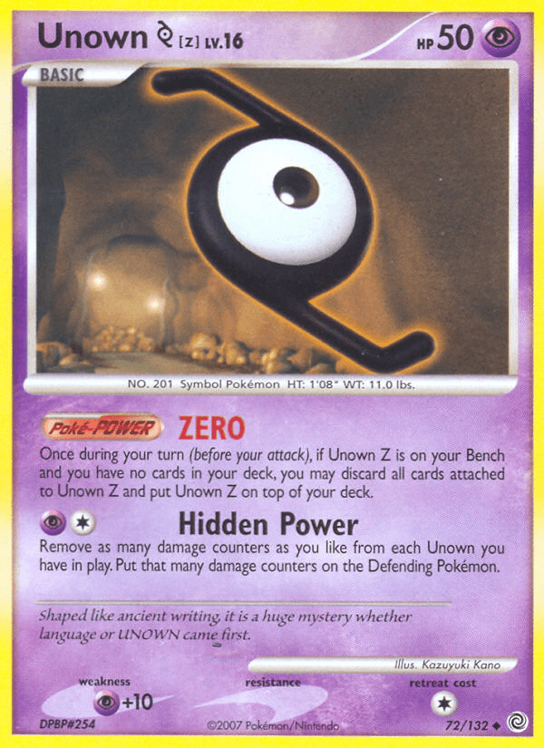 Unown [Z] from Secret Wonders