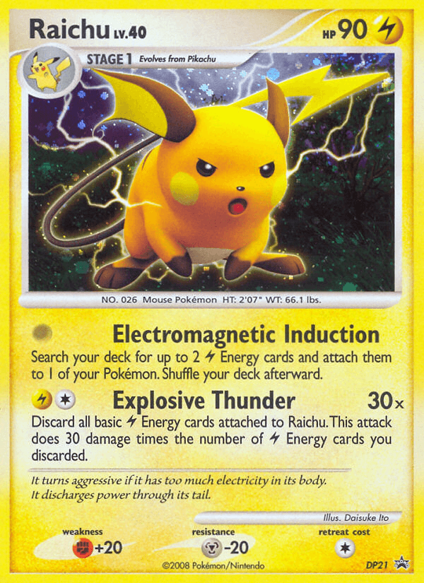 Raichu from DP Black Star Promos