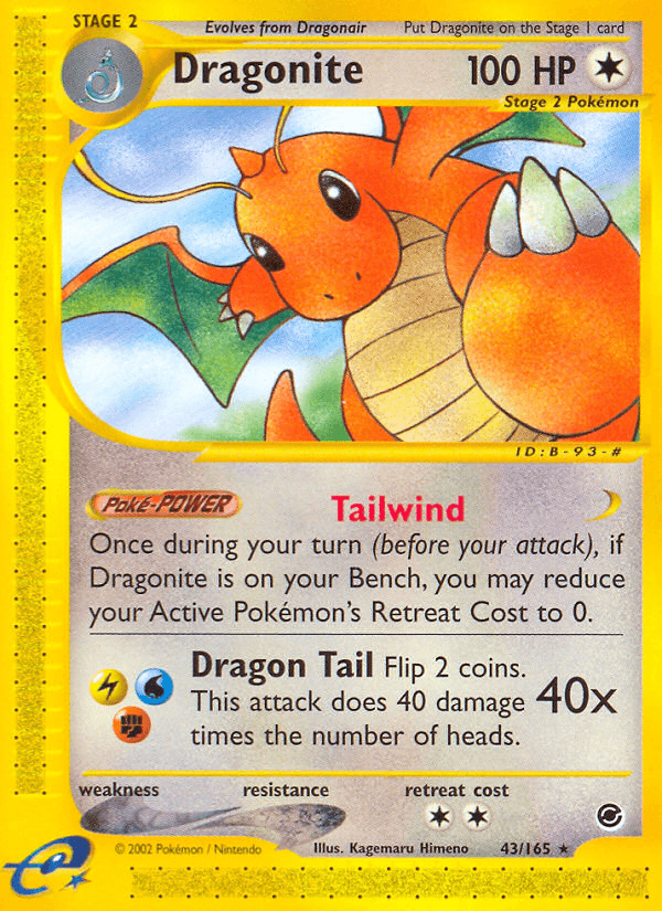 Dragonite from Expedition Base Set