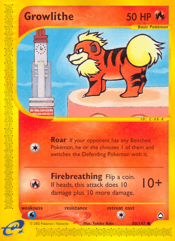 Growlithe from Aquapolis