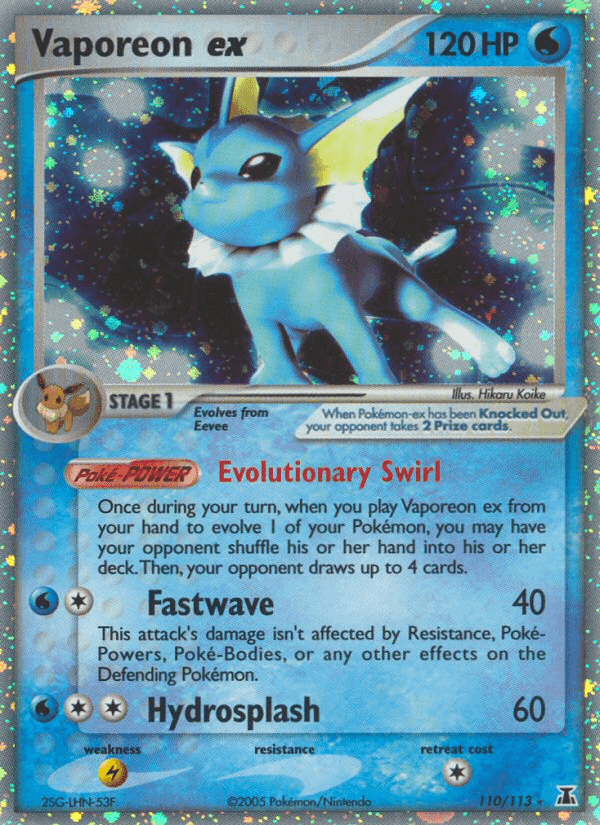 Vaporeon ex from Delta Species
