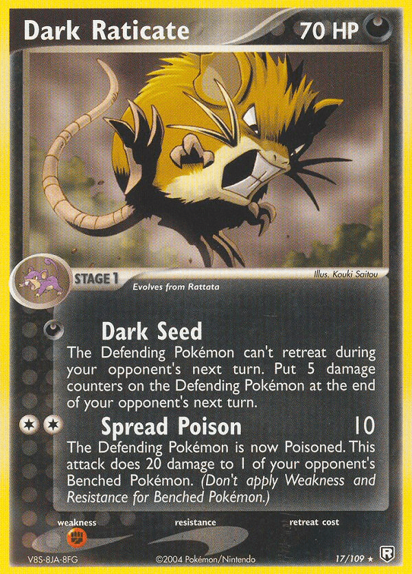 Dark Raticate from Team Rocket Returns