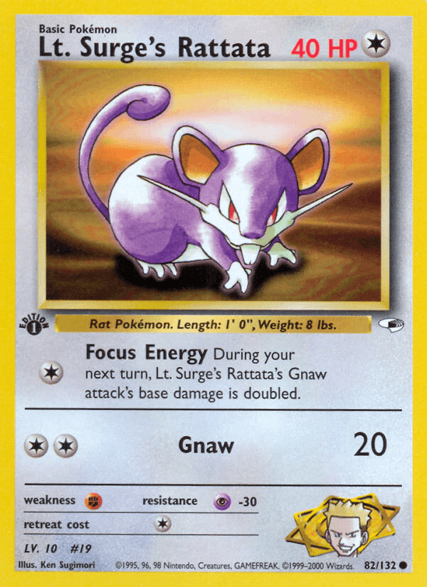 Lt. Surge's Rattata from Gym Heroes