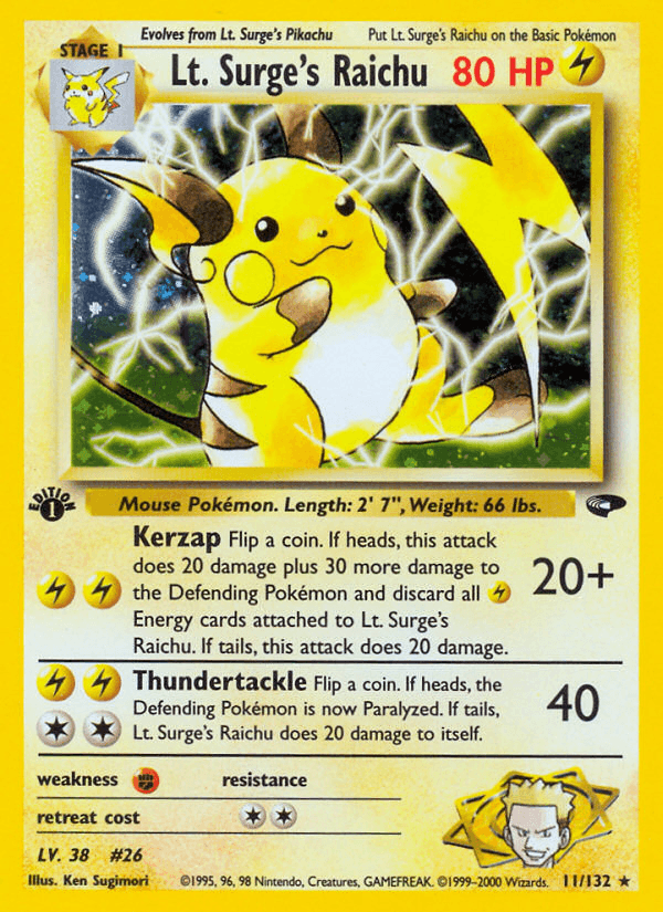 Lt. Surge's Raichu from Gym Challenge