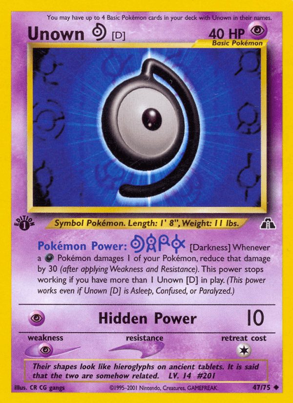 Unown [D] from Neo Discovery