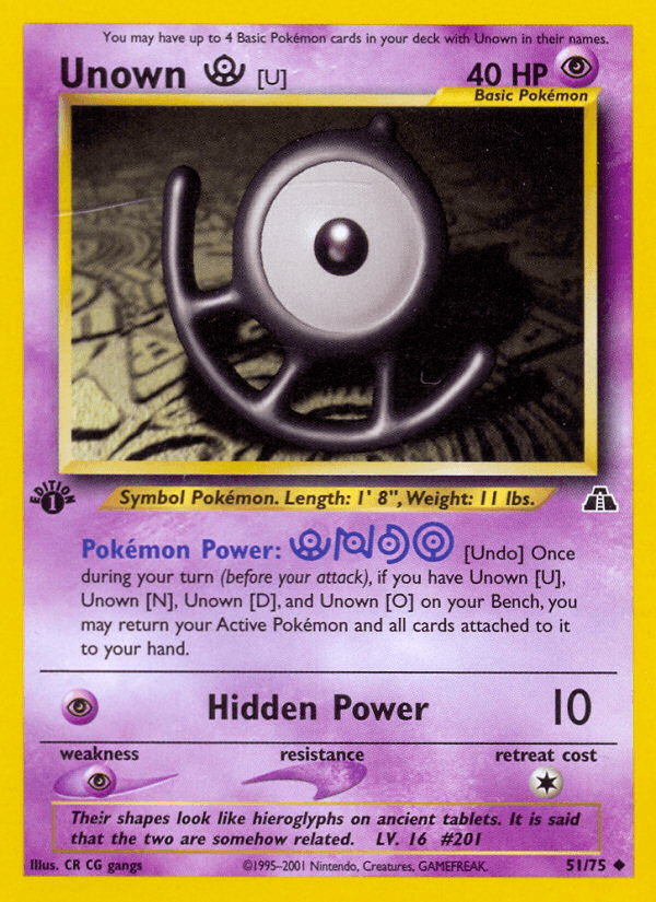 Unown [U] from Neo Discovery