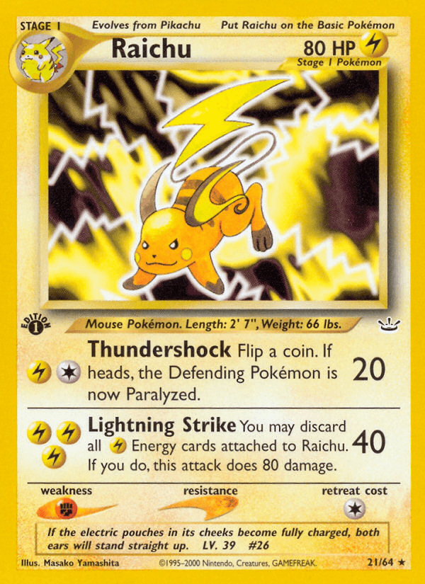Raichu from Neo Revelation