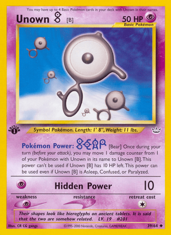 Unown [B] from Neo Revelation