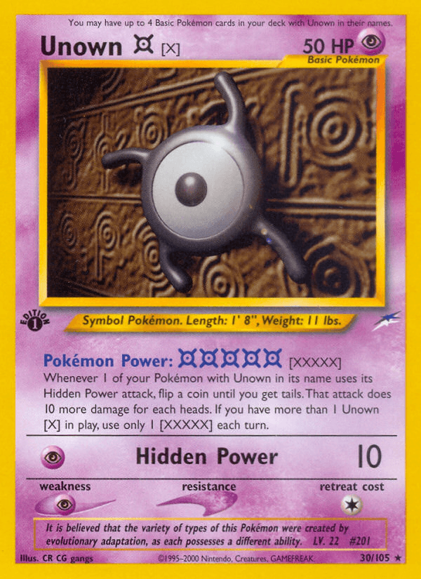 Unown [X] from Neo Destiny
