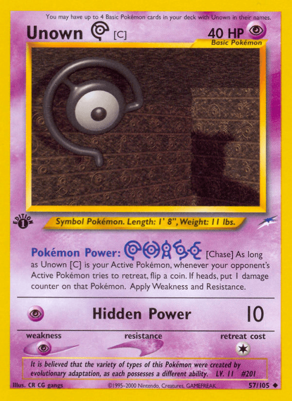 Unown [C] from Neo Destiny