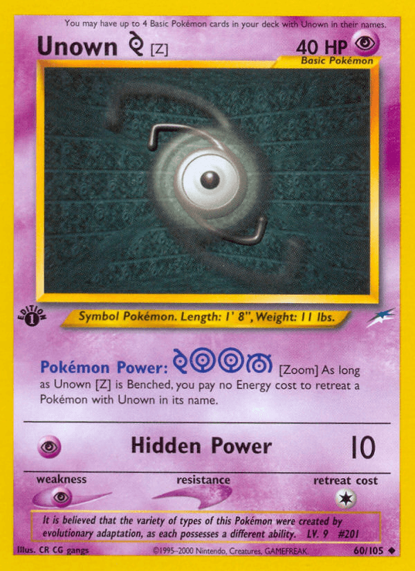 Unown [Z] from Neo Destiny