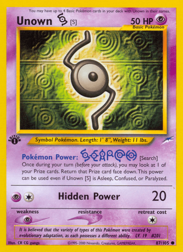 Unown [S] from Neo Destiny