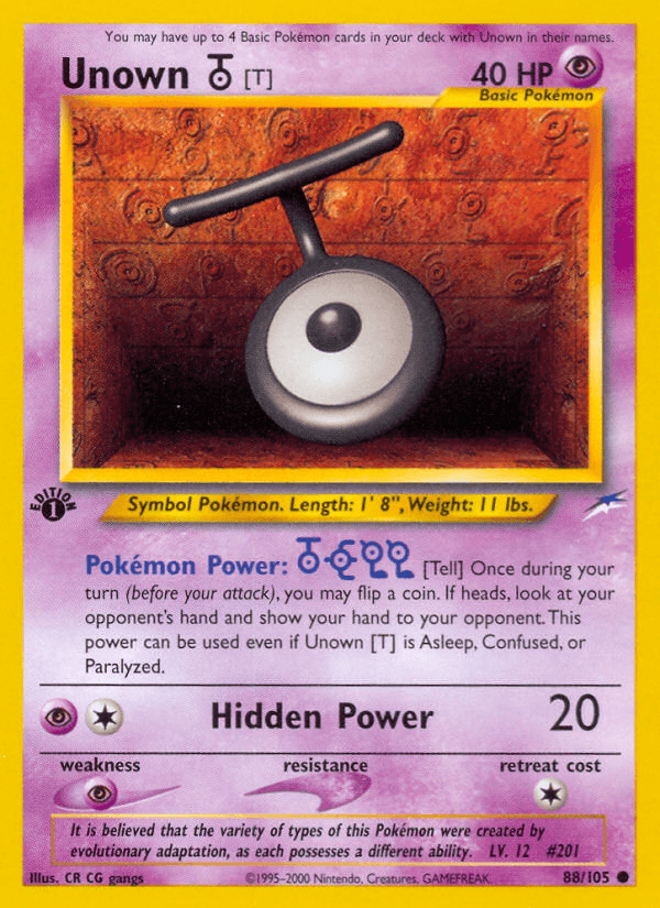 Unown [T] from Neo Destiny