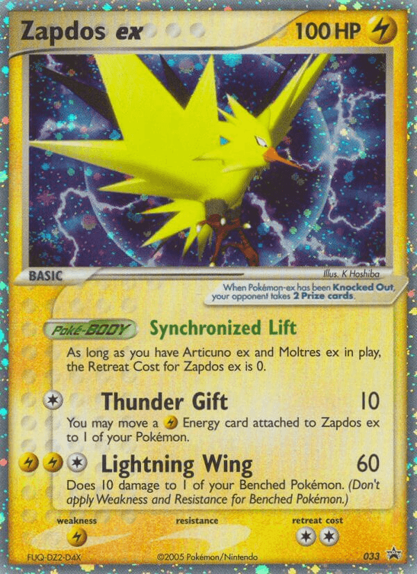 Zapdos ex from Nintendo Black Star Promos