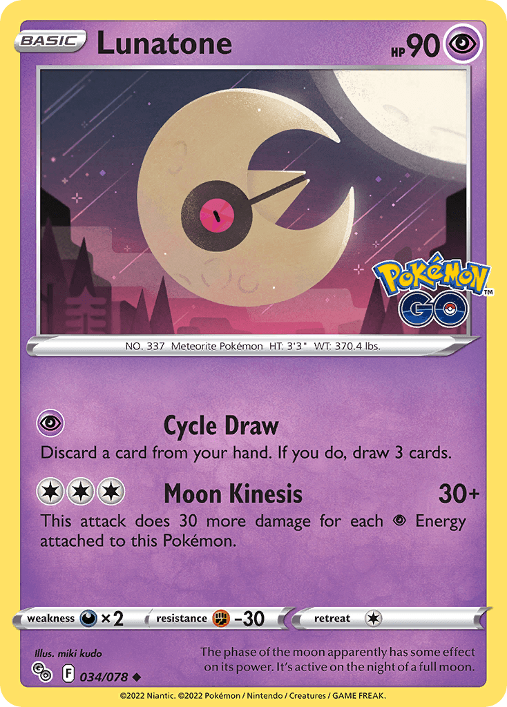 Lunatone from Pokémon GO